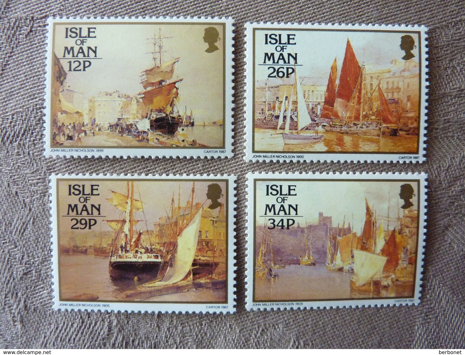 1987   Paintings John Miller Nicholson     SG = 340 / 343   ** MNH - Man (Insel)