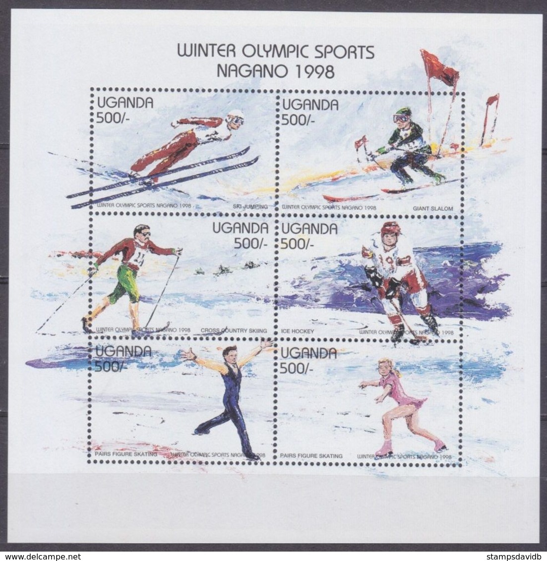 1997	Uganda	1905-1910KL	1998 Olympic Games In Nagano	7,00 € - Invierno 1998: Nagano