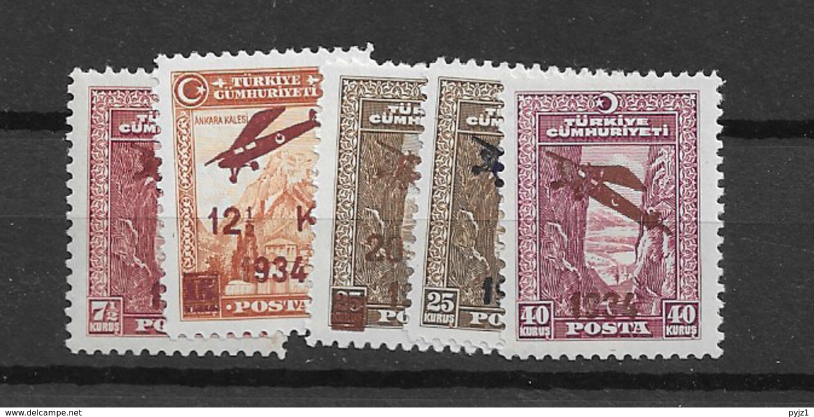 1934 MNH Turkey Mi 980-84 - Unused Stamps