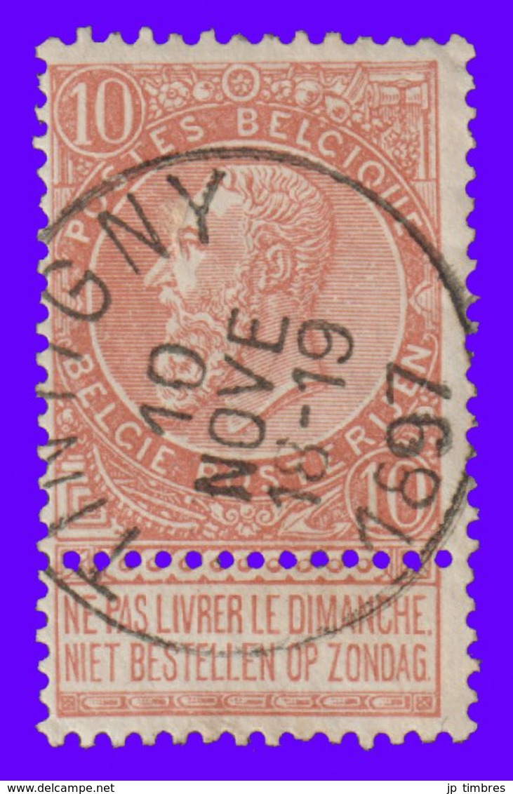 COB N° 57 - Belle Oblitération "TINTIGNY" - 1893-1900 Schmaler Bart