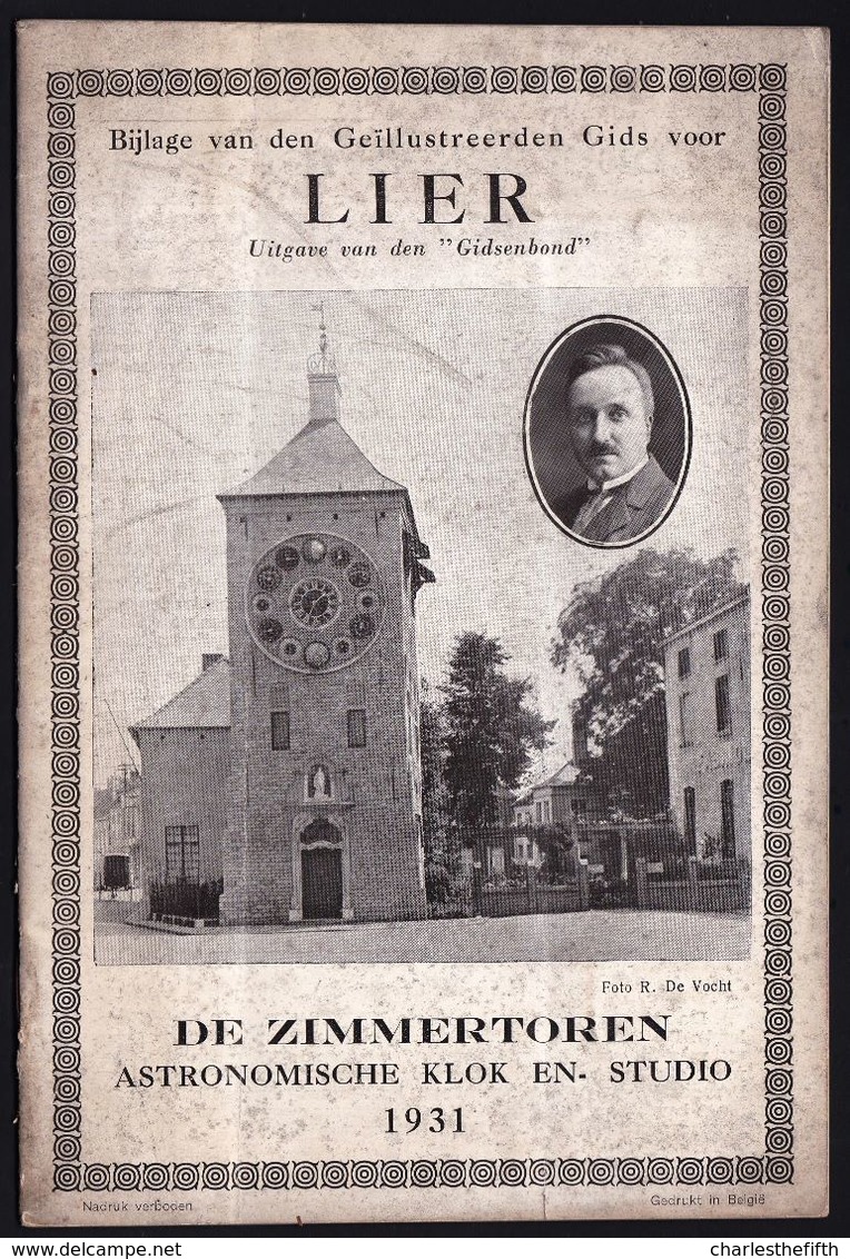 LIER - DE ZIMMERTOREN ASTRONOMISCHE KLOK EN STUDIO ORIGINELE BROCHURE 1931 - ZIE SCANS  ! - Reiseprospekte