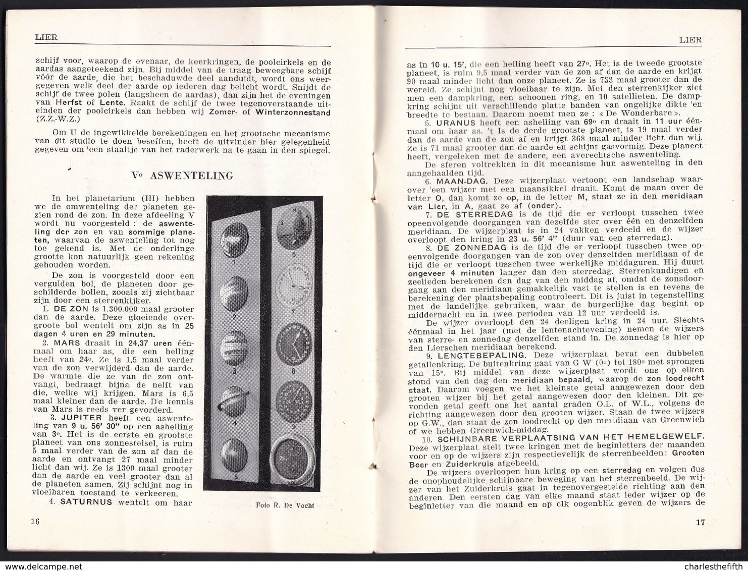 LIER - DE ZIMMERTOREN ASTRONOMISCHE KLOK EN STUDIO ORIGINELE BROCHURE 1931 - ZIE SCANS  ! - Toeristische Brochures