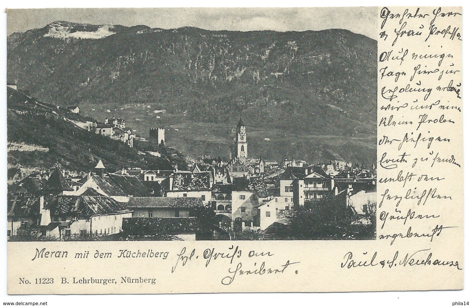 CPA / MERAN MIT DEM KUCHELBERG AUTRICHE / 1904 - Kuchl