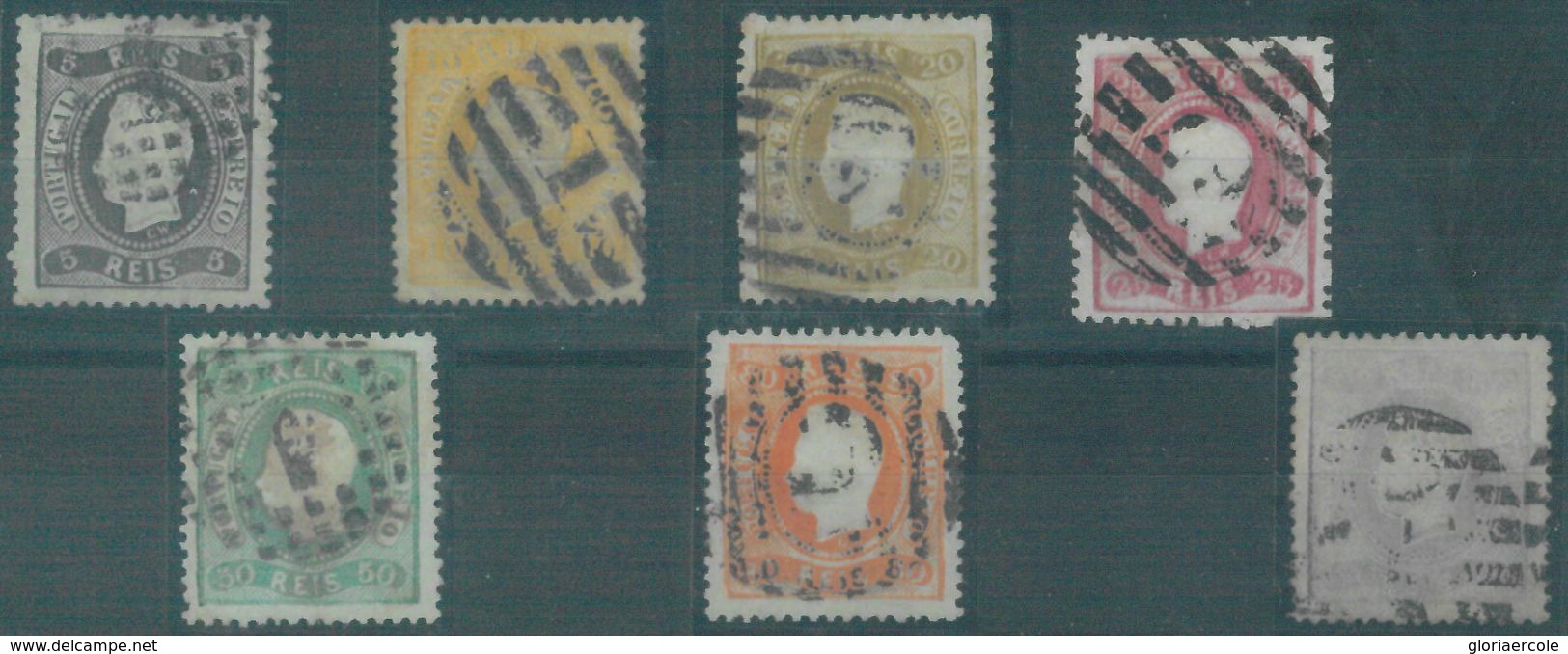 88271 -  PORTUGAL - Early STAMPS - Unificato 26/34 . Very Fine USED --- PERFECT! - Gebraucht