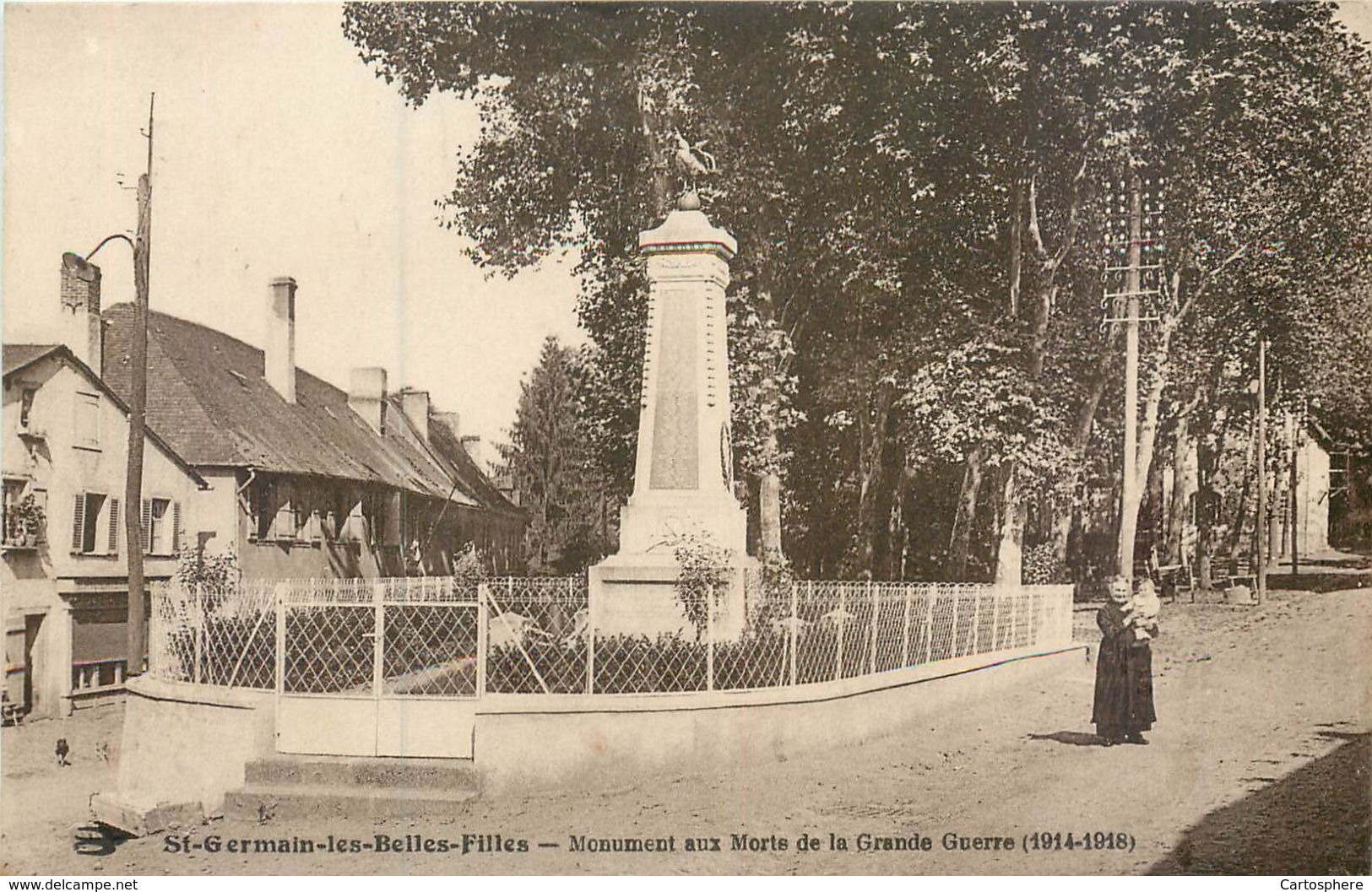 CPA 87 Haute Vienne Saint Germain Les Belles Filles St Monument Aux Morts De La Grande Guerre 1914-1918 - Saint Germain Les Belles