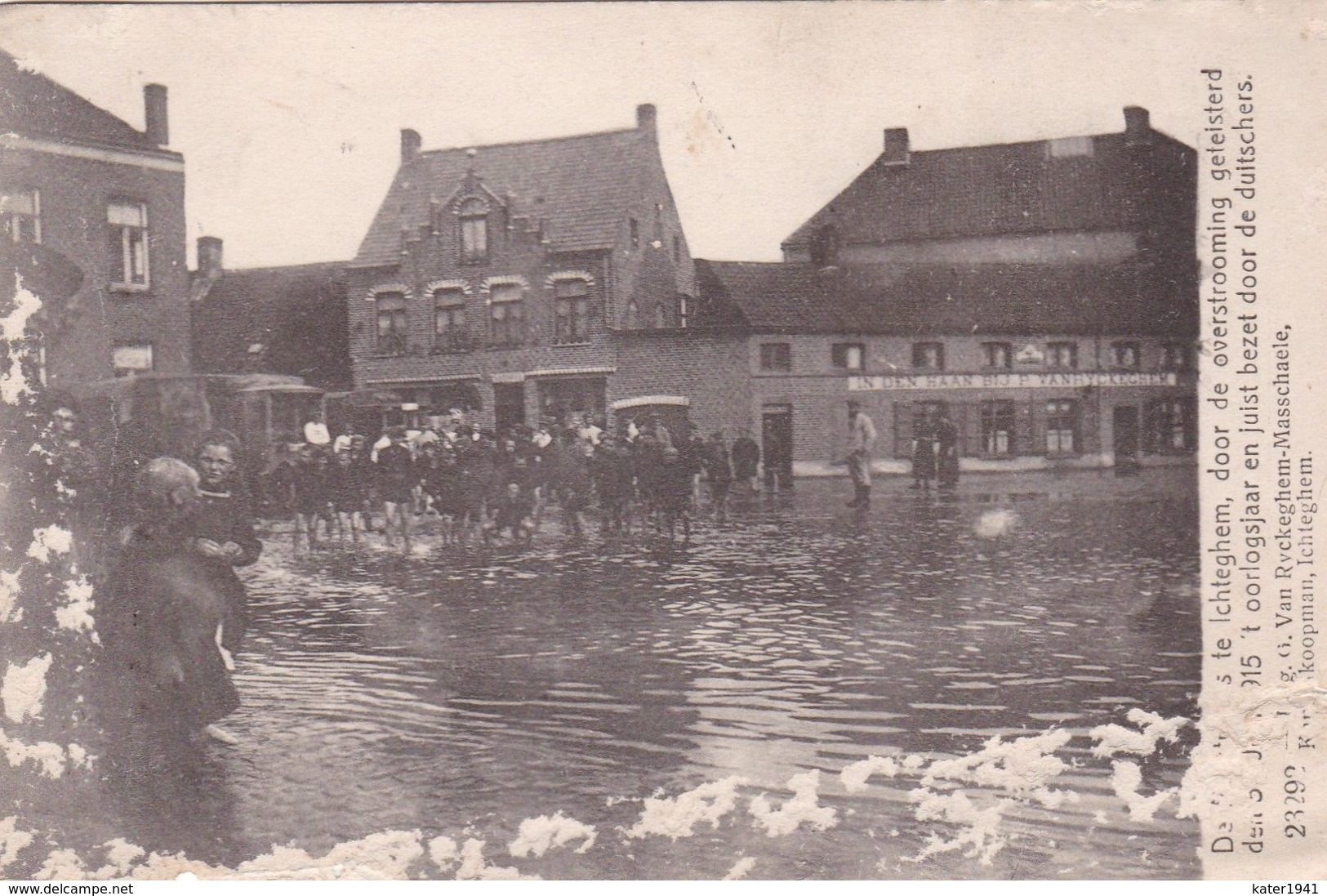 Ichtegem- Overstroming 30.06.1915 - Marktplaats - Oorlog - MOEILIJK TE VINDEN - Ichtegem