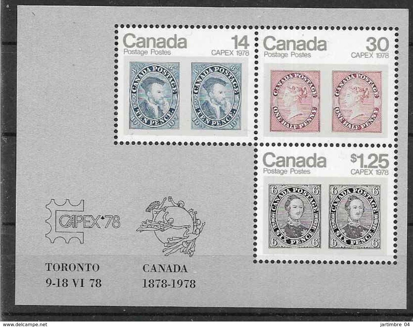 1978 CANADA BF 1** Timbre Sur Timbre - Blocks & Sheetlets