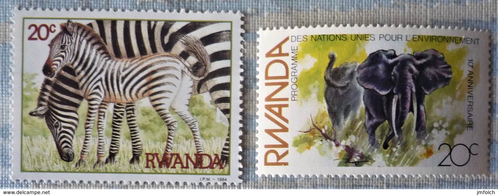 DOS SELLOS DE RUANDA - Andere & Zonder Classificatie