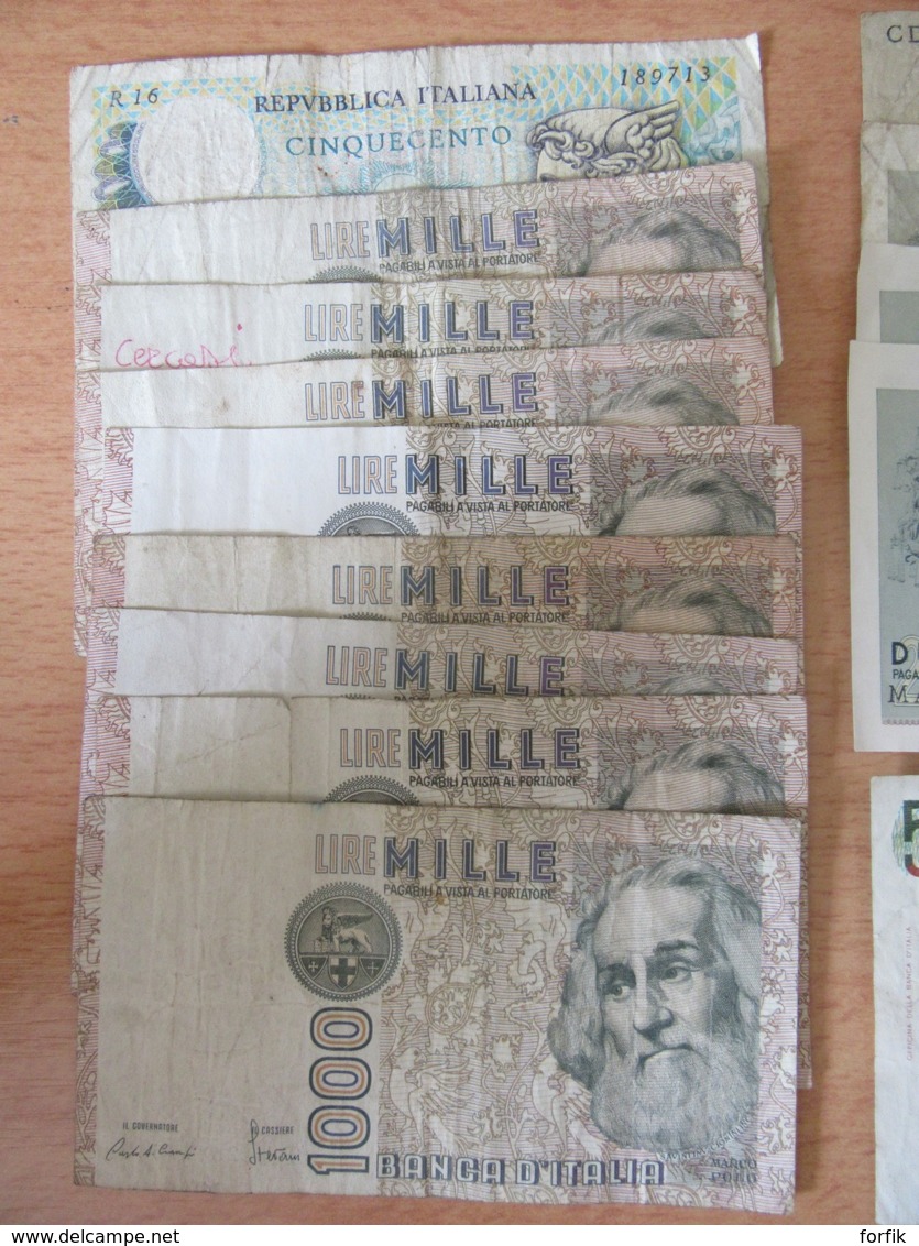 Italie / Italia - 14 Billets De 500 à 5000 Lire - 1969 à 1985 - Etat D'usage à SUP - [ 9] Verzamelingen