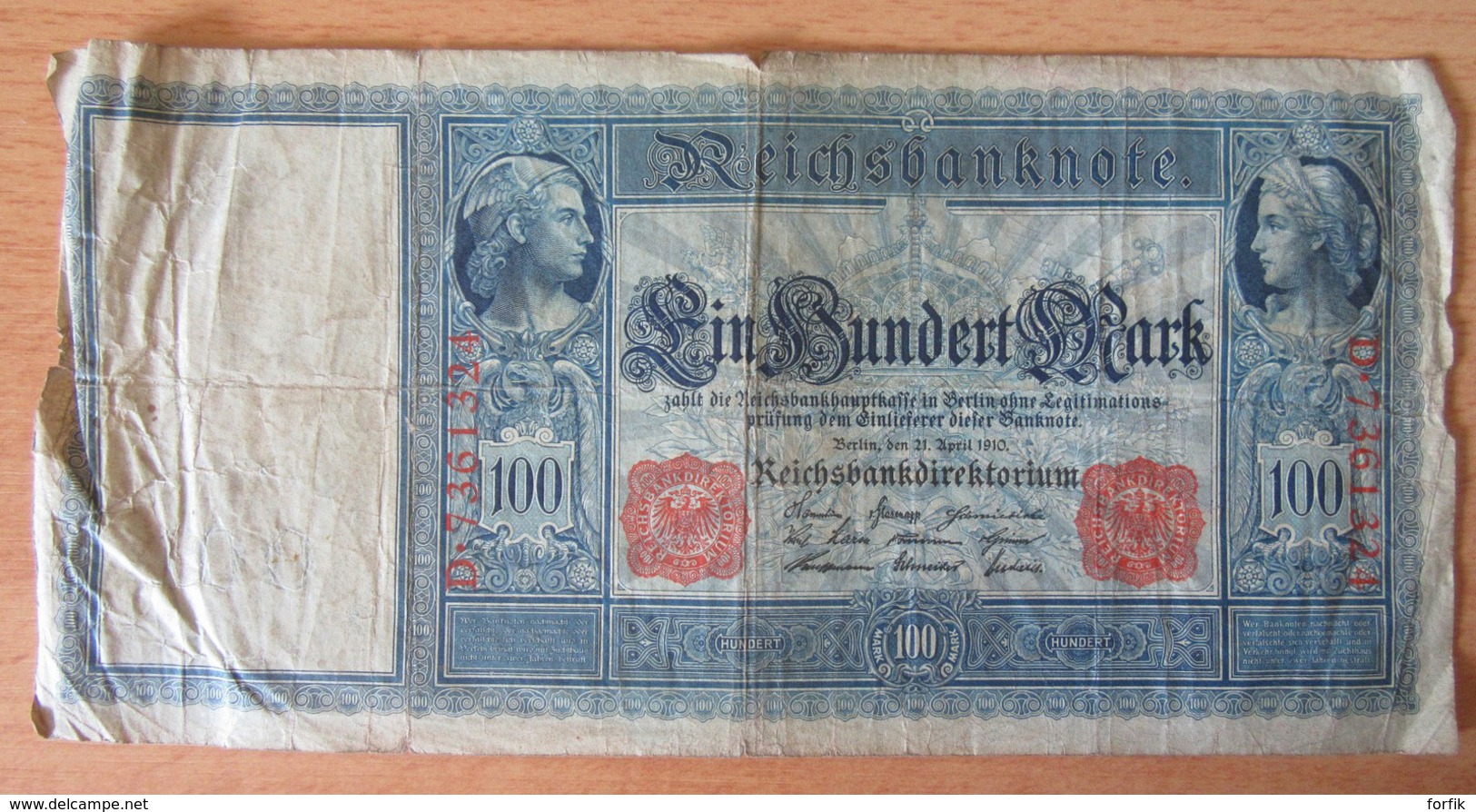 Allemagne / Deutschland - 6 Billets Anciens De 10 à 100000 Reichsmark - 1910 à 1929 - Etat D'usage à Bon état - Collections