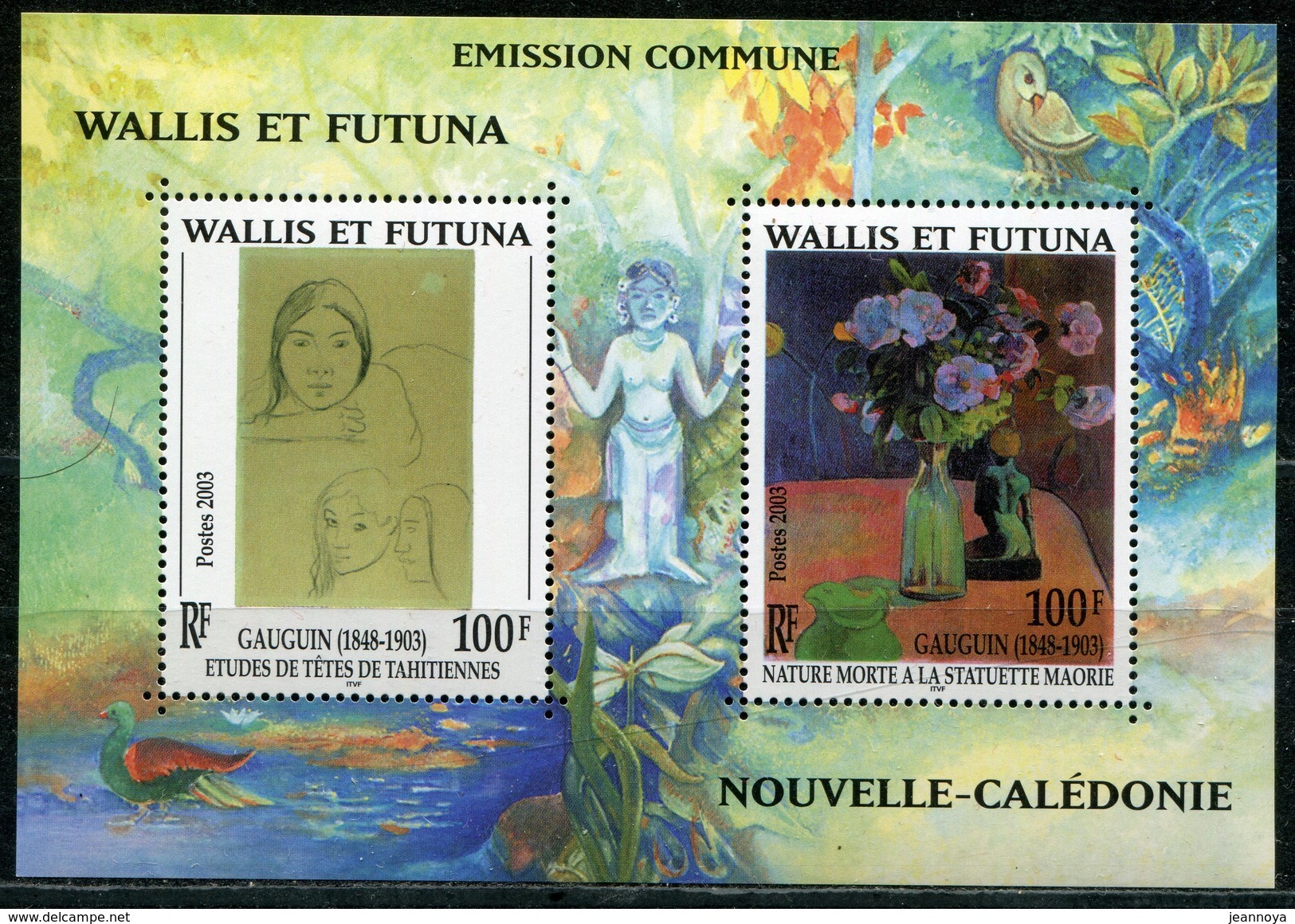 WALLIS ET FUTUNA - BLOC FEUILLET N° 13 * * - 100 ANS MORT DE GAUGUIN - LUXE - Blocs-feuillets