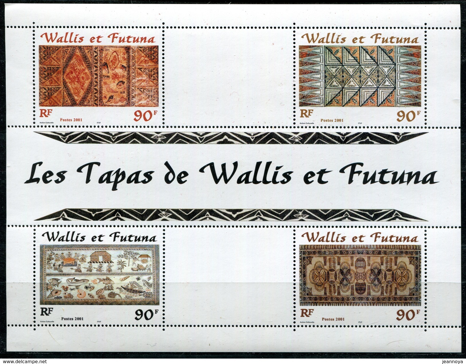 WALLIS ET FUTUNA - BLOC FEUILLET N° 10 * * - ARTISANAT LES TAPAS - LUXE - Hojas Y Bloques