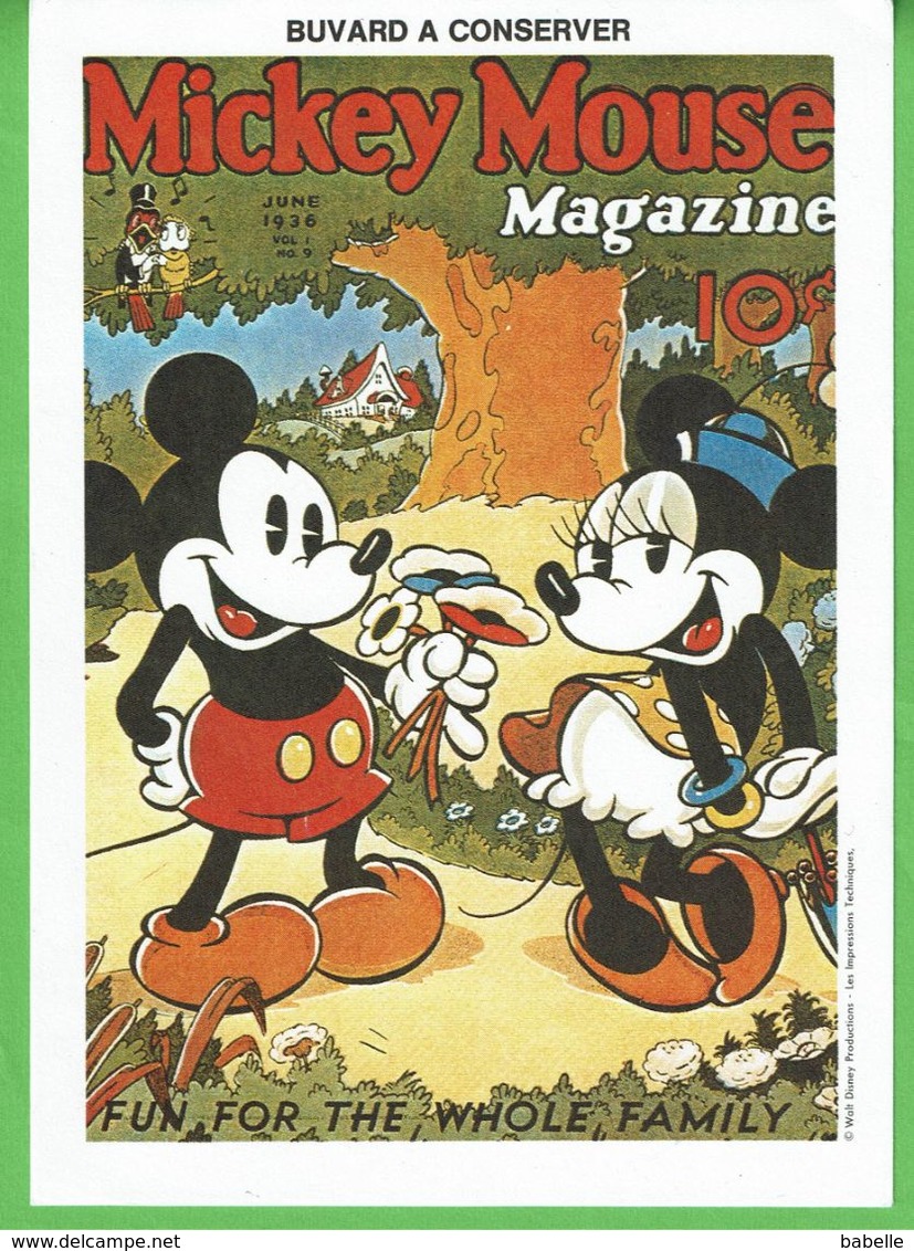 Buvard "  Mickey Et Minnie"  Magazine Mickey Mouse - Kids