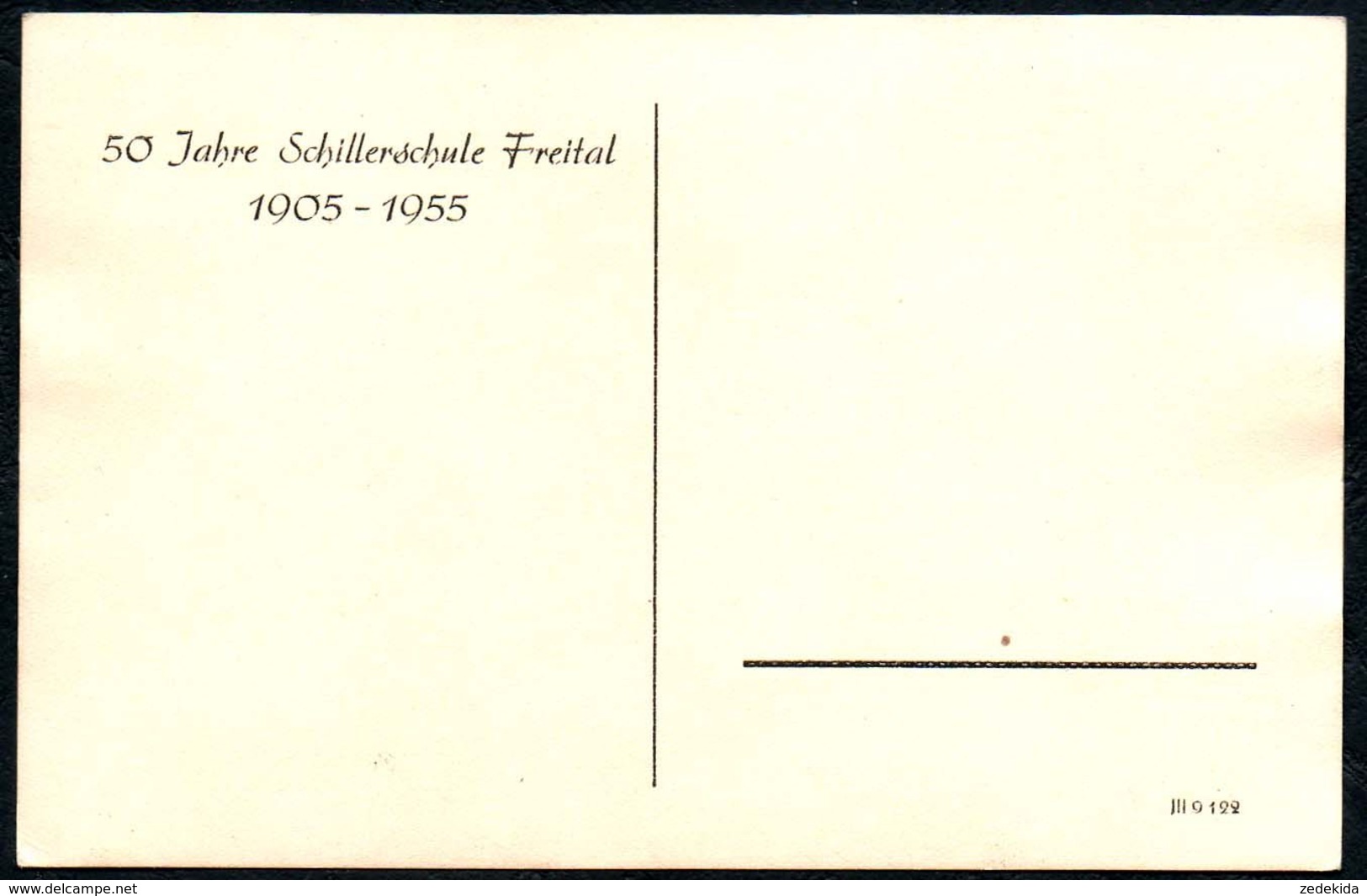 D8147 - Freital Schillerschule Schule - Jubiläumskarte 50 Jahre - Freital