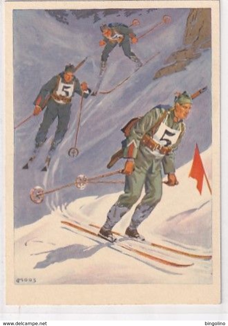 Winterolympiade St.Moritz - 6 Offiz.AK - Signiert   (P-257-00410) - Inverno1948: St-Moritz