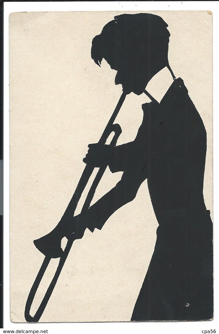 SILHOUETTE Découpée - Homme Au Trombonne - Siluette