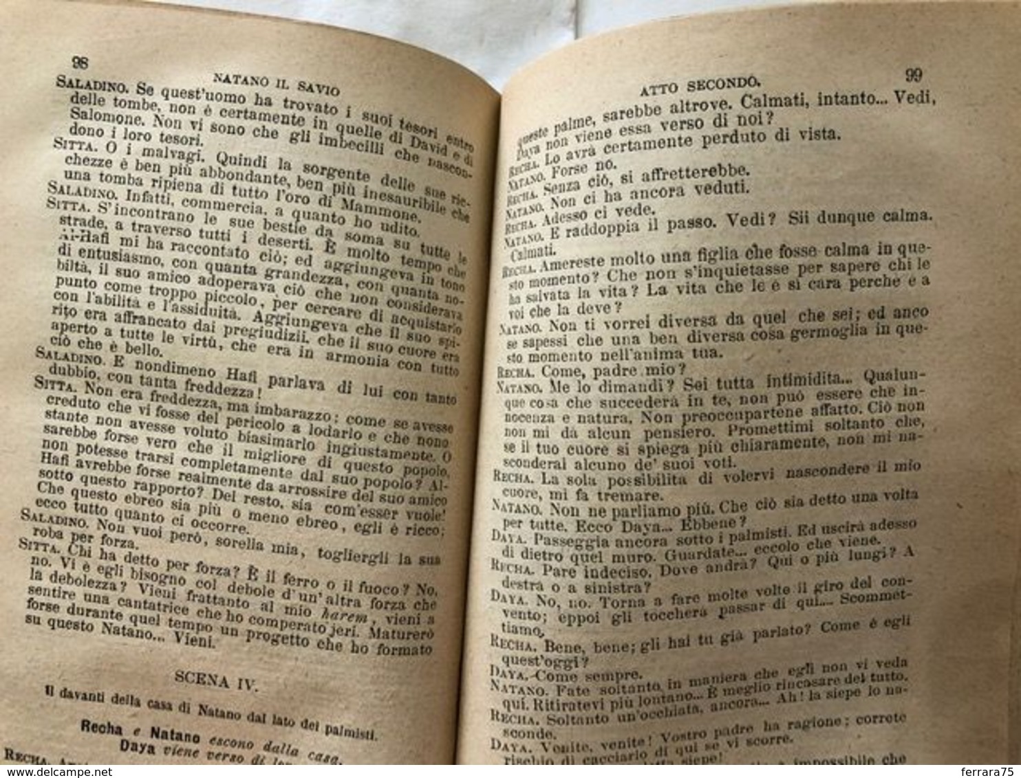 BIBLIOTECA UNIVERSALE LESSING LAOCOONTE DRAMMI 1887. - Libros Antiguos Y De Colección