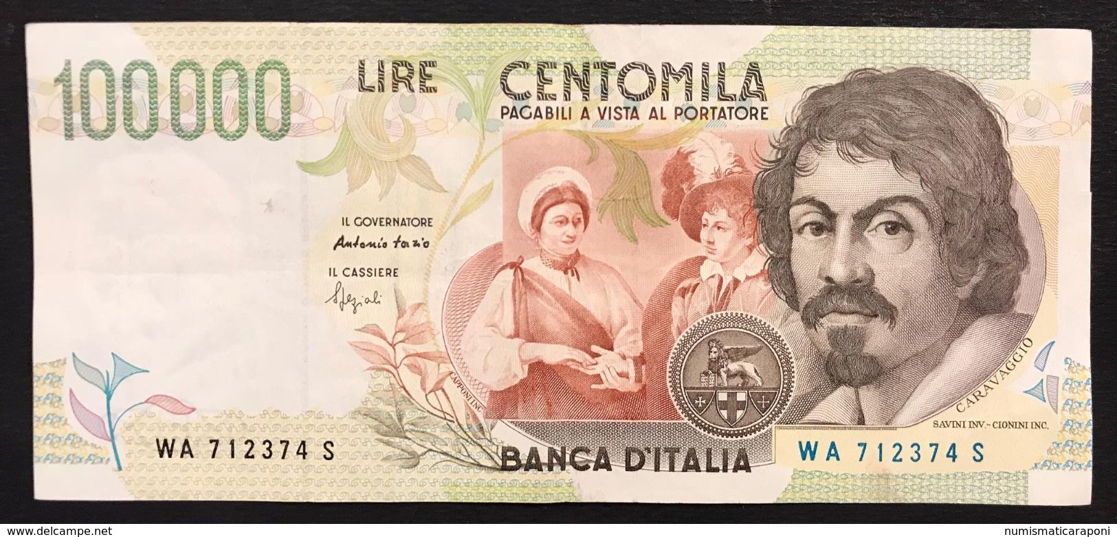 100000 Lire CARAVAGGIO 2° TIPO SERIE A 1994  LOTTO 2561 - 100000 Lire