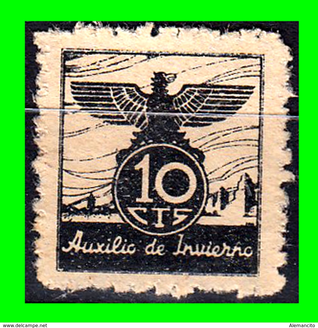 10 CENTIMOS AUXILIO DE INVIERNO ESPAÑA AÑO 1937 - War Tax
