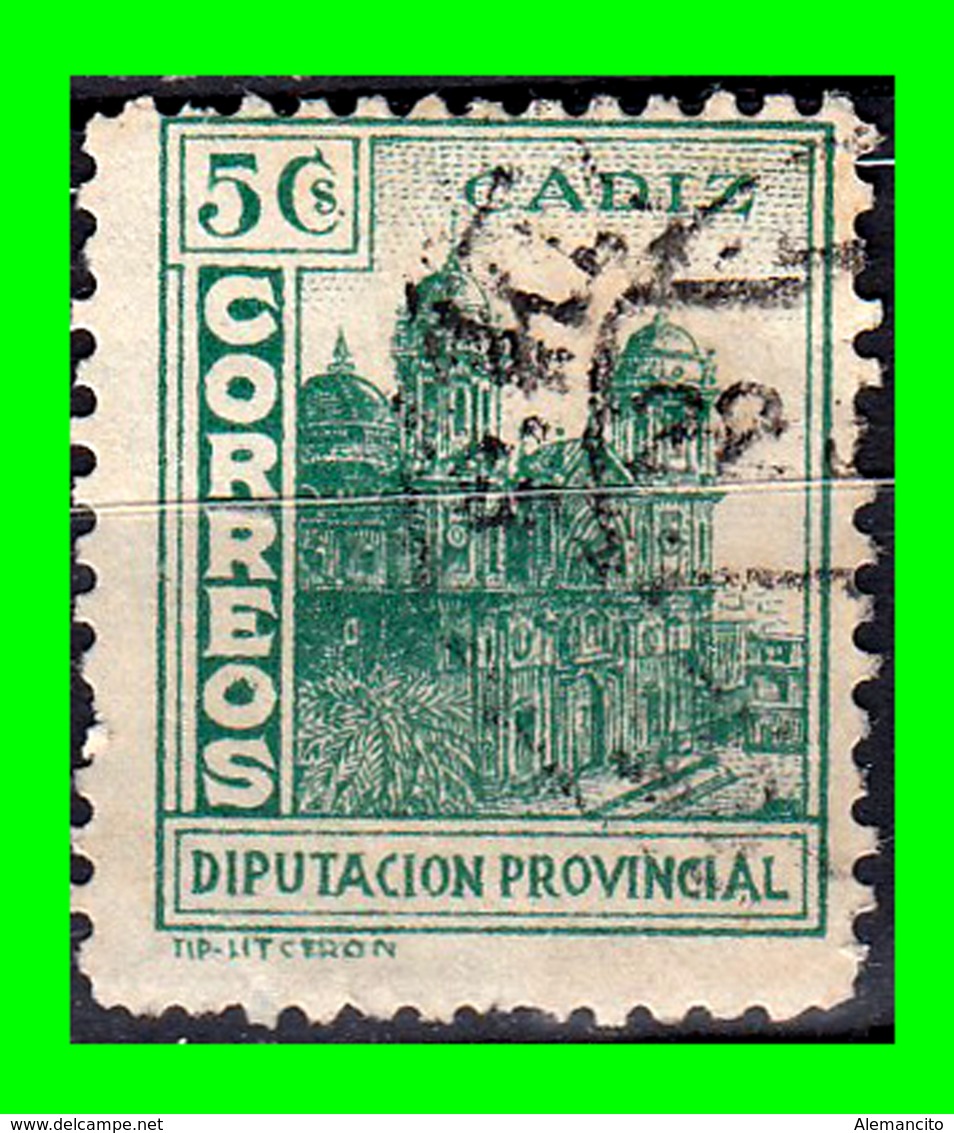 CÁDIZ - DIPUTACIÓN PROVINCIAL 5 C. VERDE ESPAÑA 1938 - Impuestos De Guerra