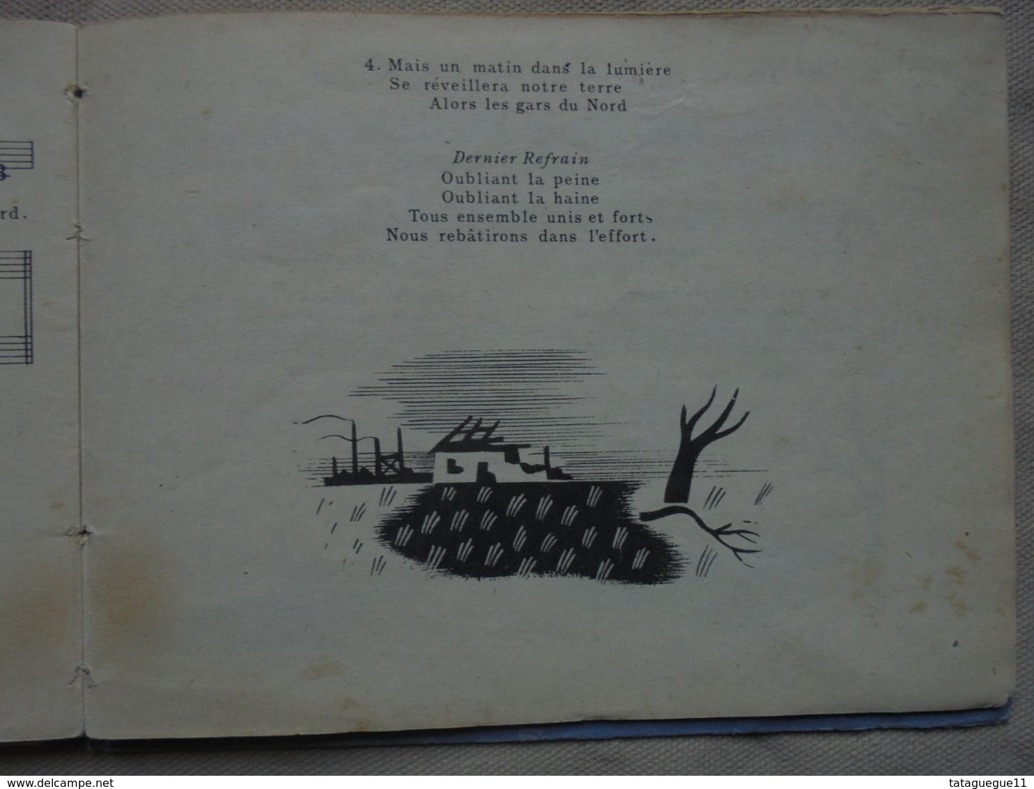 Ancien - Livret de Chansons inédites de Francine Cockenpot Vents du Nord 1946