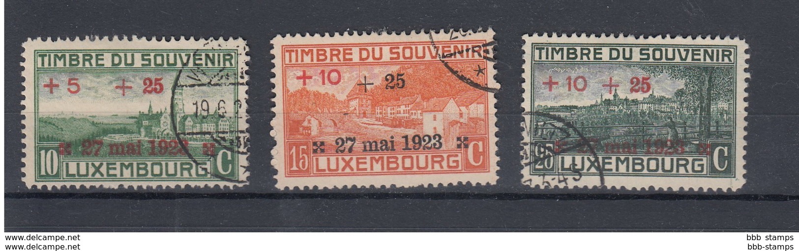 Luxemburg Michel Cat.No. Used 144/146 - 1921-27 Charlotte Di Fronte