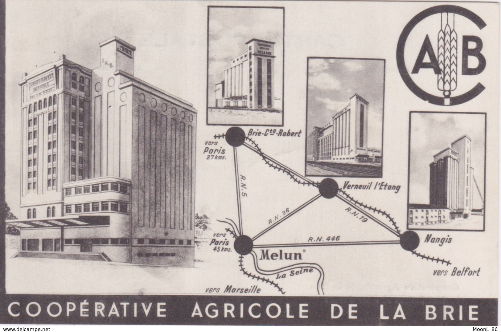 77 - COOPERATIVE AGRICOLE DE LA BRIE COMTE ROBERT -  VERNEUIL -  NANGIS -  MELUN - INSTALLATIONS ET VOIES D'ACCES - Sonstige & Ohne Zuordnung