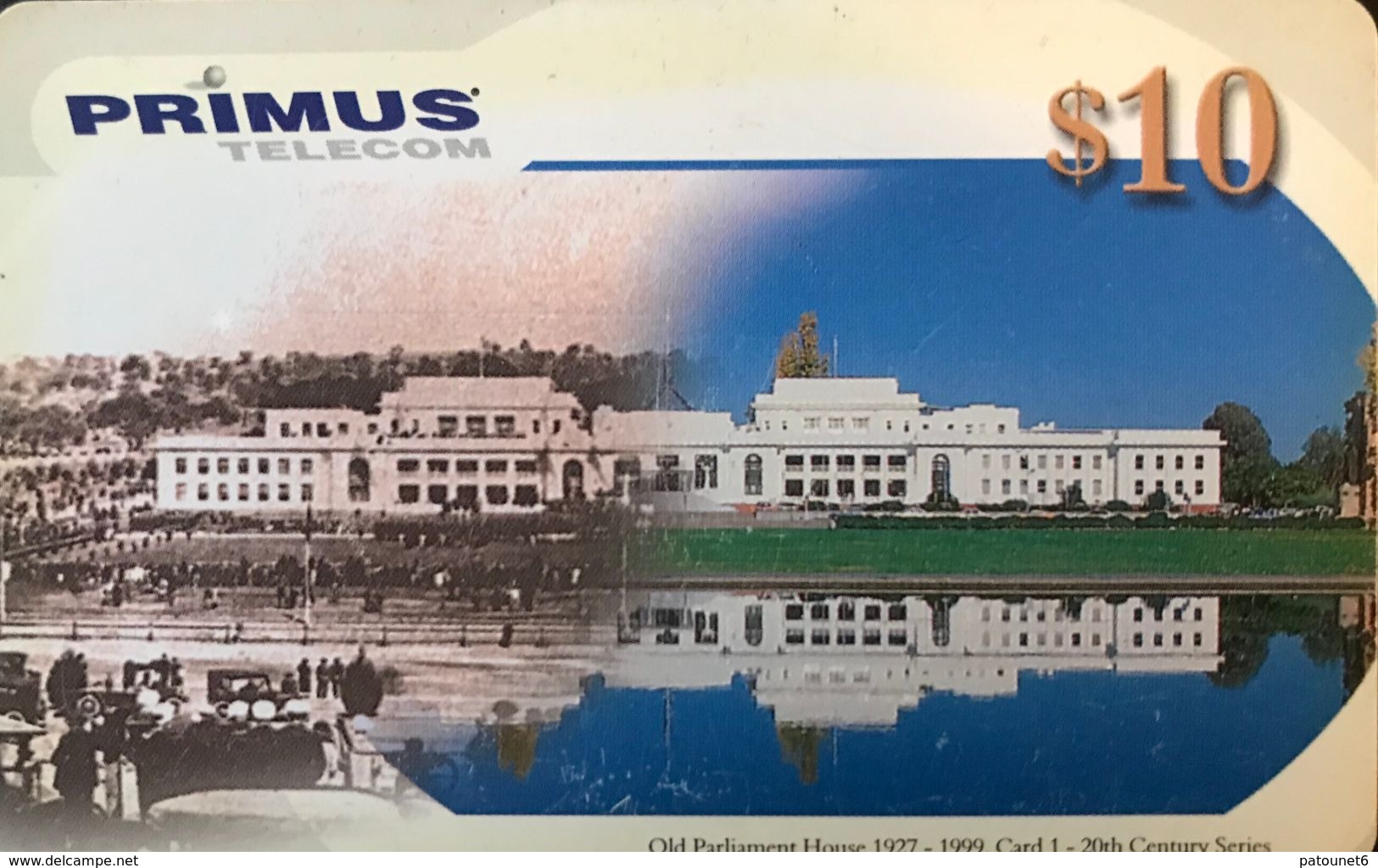 AUSTRALIE  -  Prepaid  -  PRIMUS  -  Old Parliament House - $ 10 - Australie