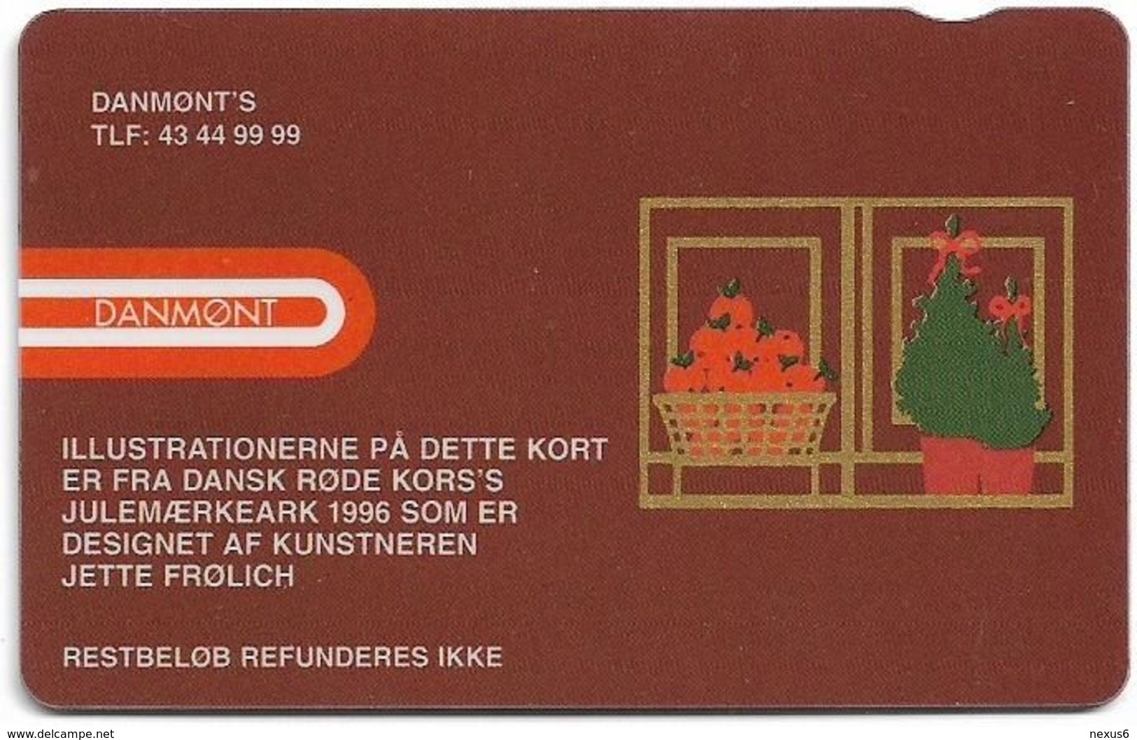 Denmark - Danmønt - Red Cross Christmas 1996 - DB035 - 10Kr. Exp. 02.1998, 4.000ex, Used - Dänemark
