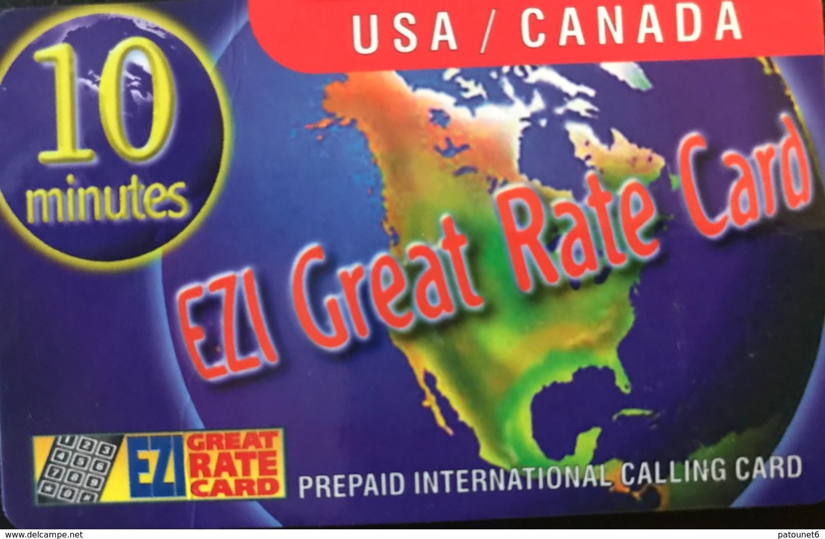 AUSTRALIE  -  Prepaid  -  Ezi Great Rate Card  -  USA/CANADA  -  10 Minutes - Australie