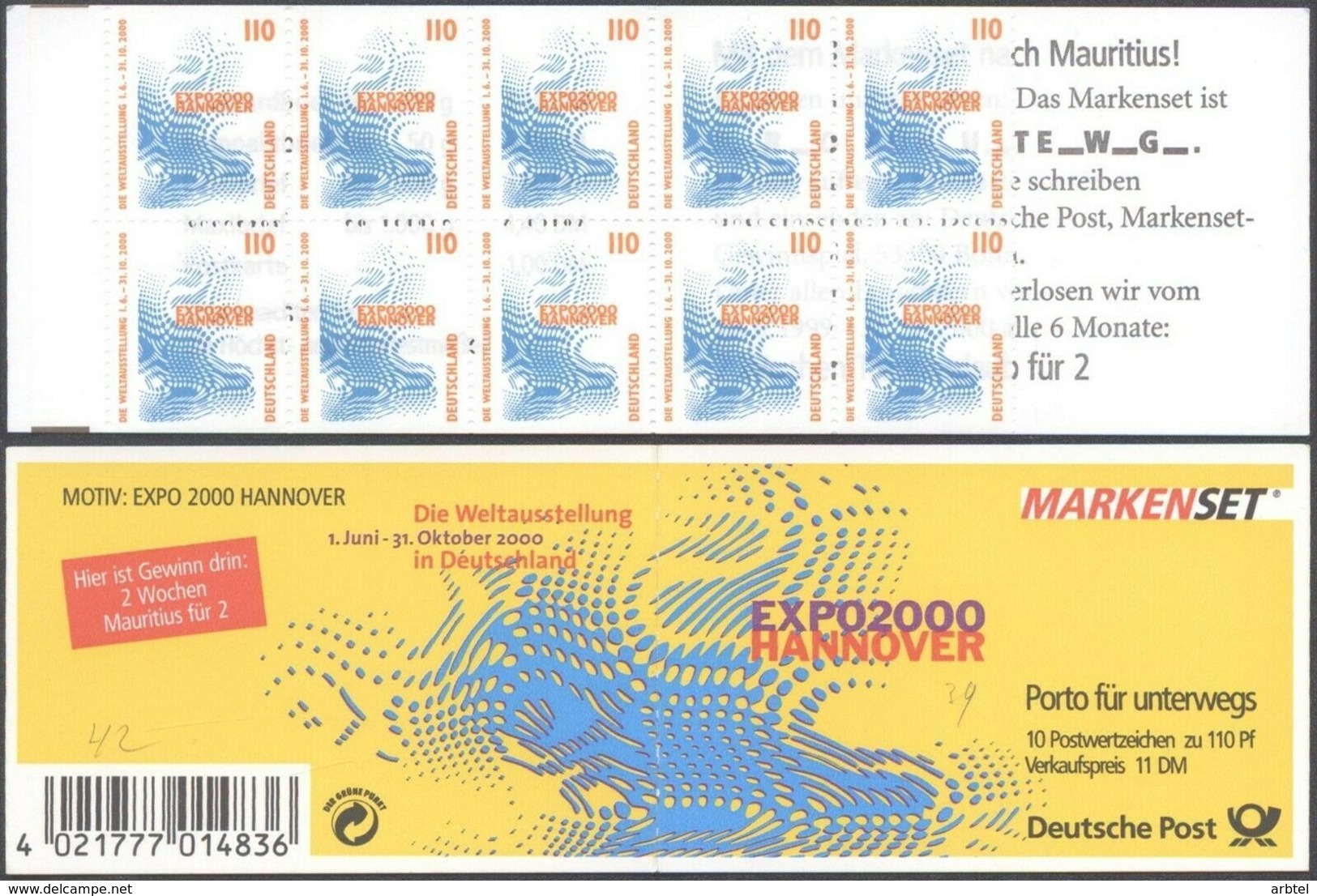 ALEMANIA CARNET BOOKLET EXPO 2000 HANNOVER - 2000 – Hannover (Germania)