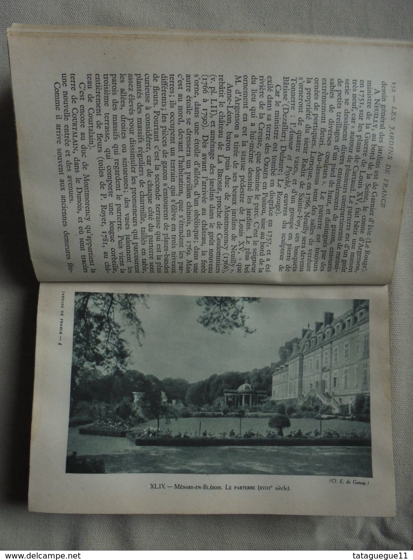 Ancien - Livre Les Jardins de France Ernest de Ganay Larousse Paris 1949