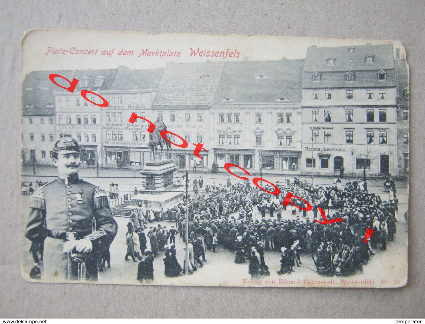 Germany / Weissenfels - Platz-Concert Auf Dem Marktplatz ( 1905 ) - Signature Marko Nešić RARE - Weissenfels