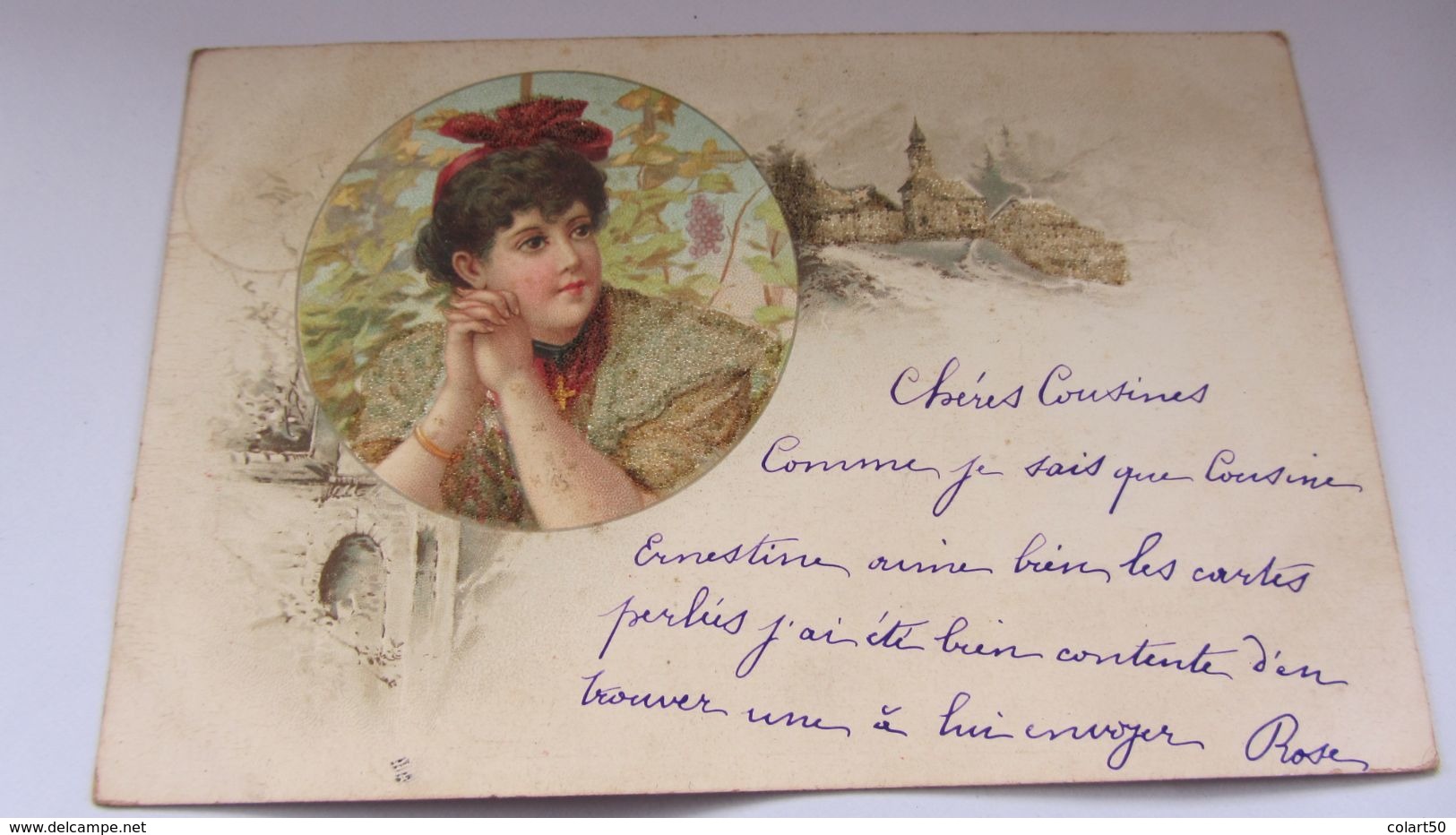 CPA Ancienne , ART NOUVEAU  , Perlée ,  époque Kirchner  . - Before 1900
