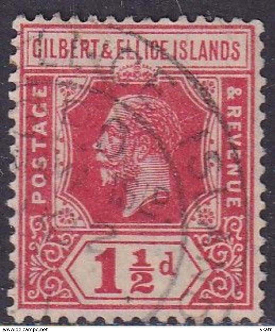 GILBERT & ELLICE 1924 SG #29 1½d Used Wmk Mult.Script CA - Îles Gilbert Et Ellice (...-1979)