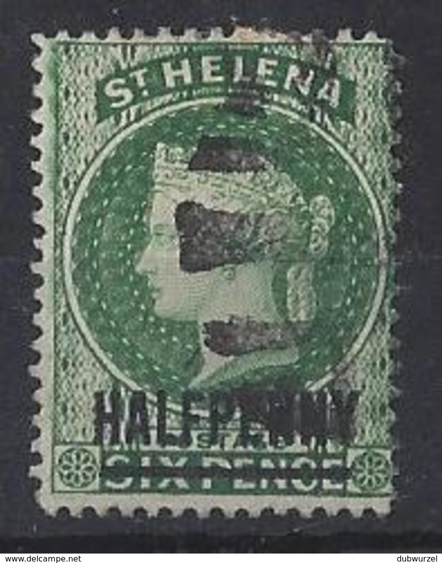 ST. HELENA.....QUEEN VICTORIA..(1837-01)..." 1884.."....HALFd ON 6d.......SG36........WORDS 145mm.......VFU.. - St. Helena