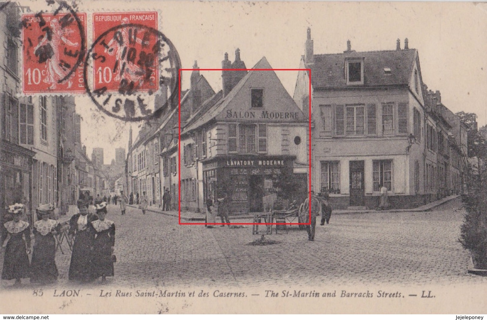 02 - Laon - Carte Photo Groupe D'enfant Dans La Rue Saint Martin - Laon