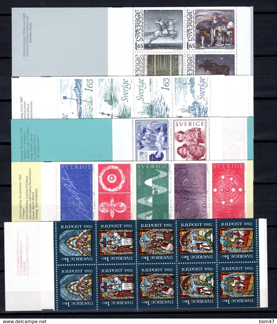 Zweden: 1982 - Verschillende Boekjes Postfris / Various Booklets MNH - 1981-..