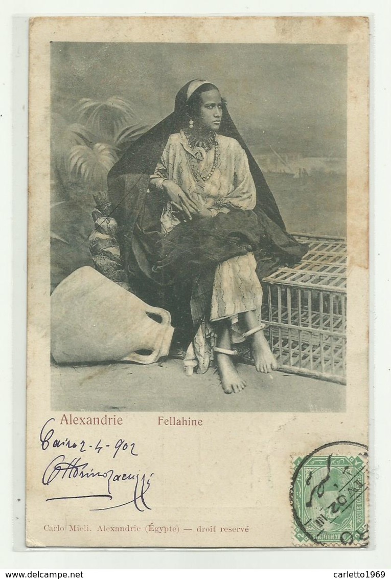 ALEXANDRIE - FELLAHINE  1902  VIAGGIATA FP - Alexandrie