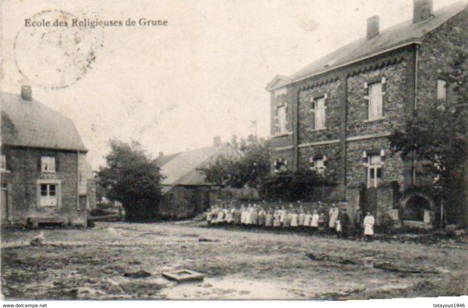 Grune  Ecole Des Religieuses Animée Circulé En 1913 - Nassogne