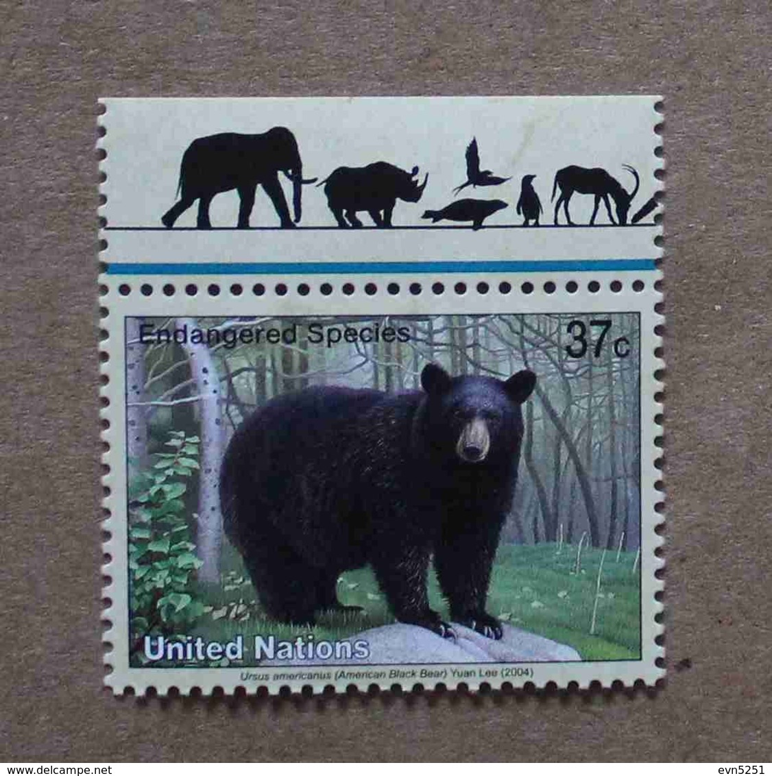 NY04-01 : Nations-Unies (New-York) / Protection De La Nature - Ours Noir Américain (Ursus Americanus) - Neufs