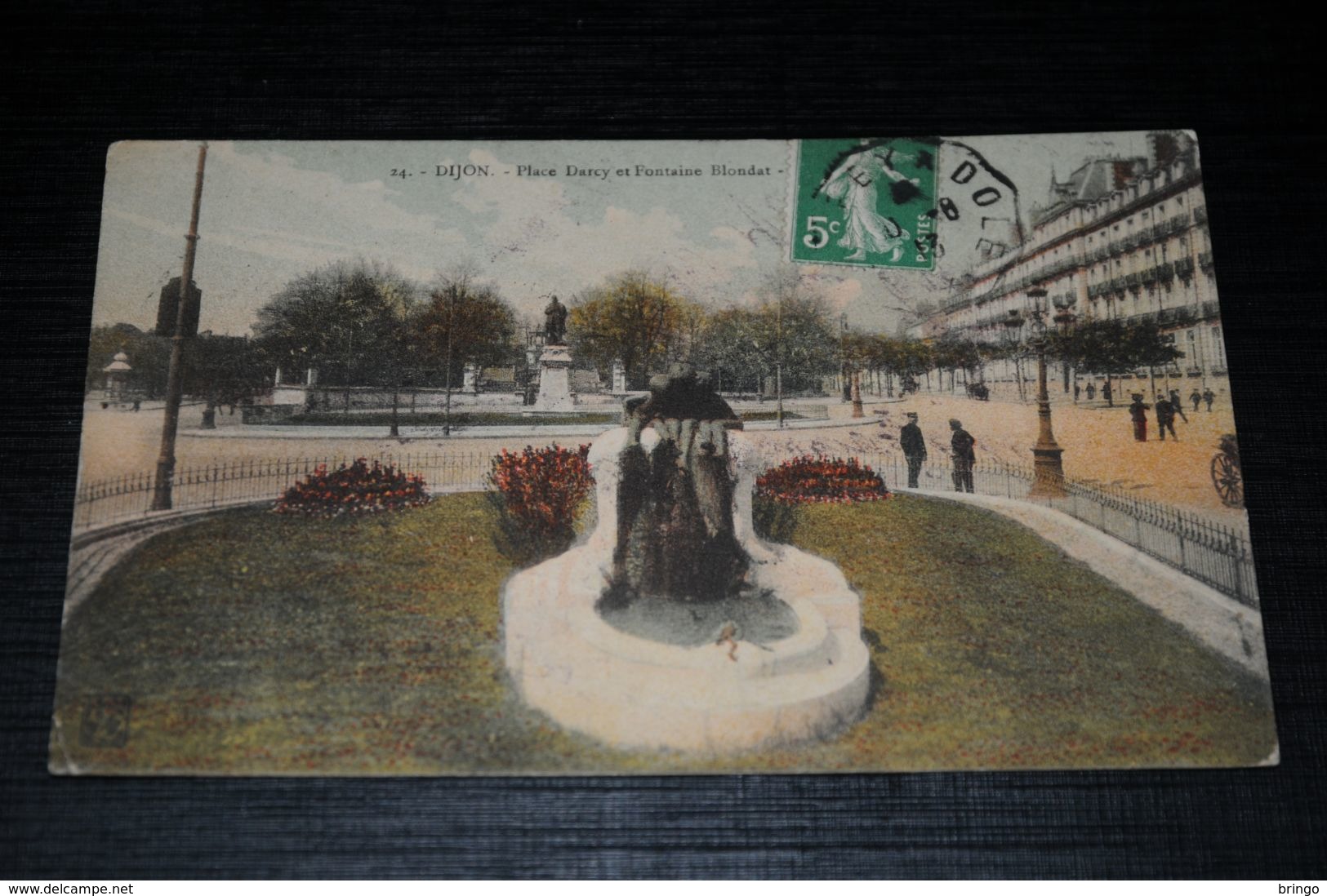 17265-                 DIJON, PLACE DARCY ET FONTAINE BLONDAT - 1913 / BELLE TIMBRE - Dijon