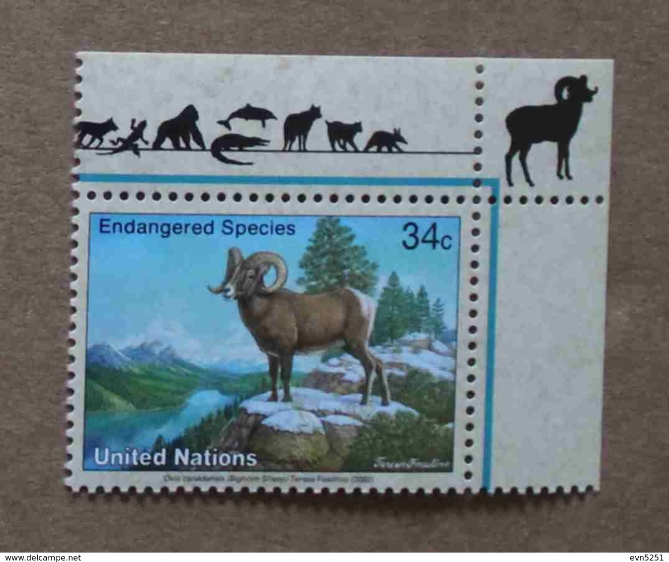 NY02-01 : Nations-Unies (New-York) / Protection De La Nature - Mouflons Des Rocheuses (Ovis Canadensis) - Neufs