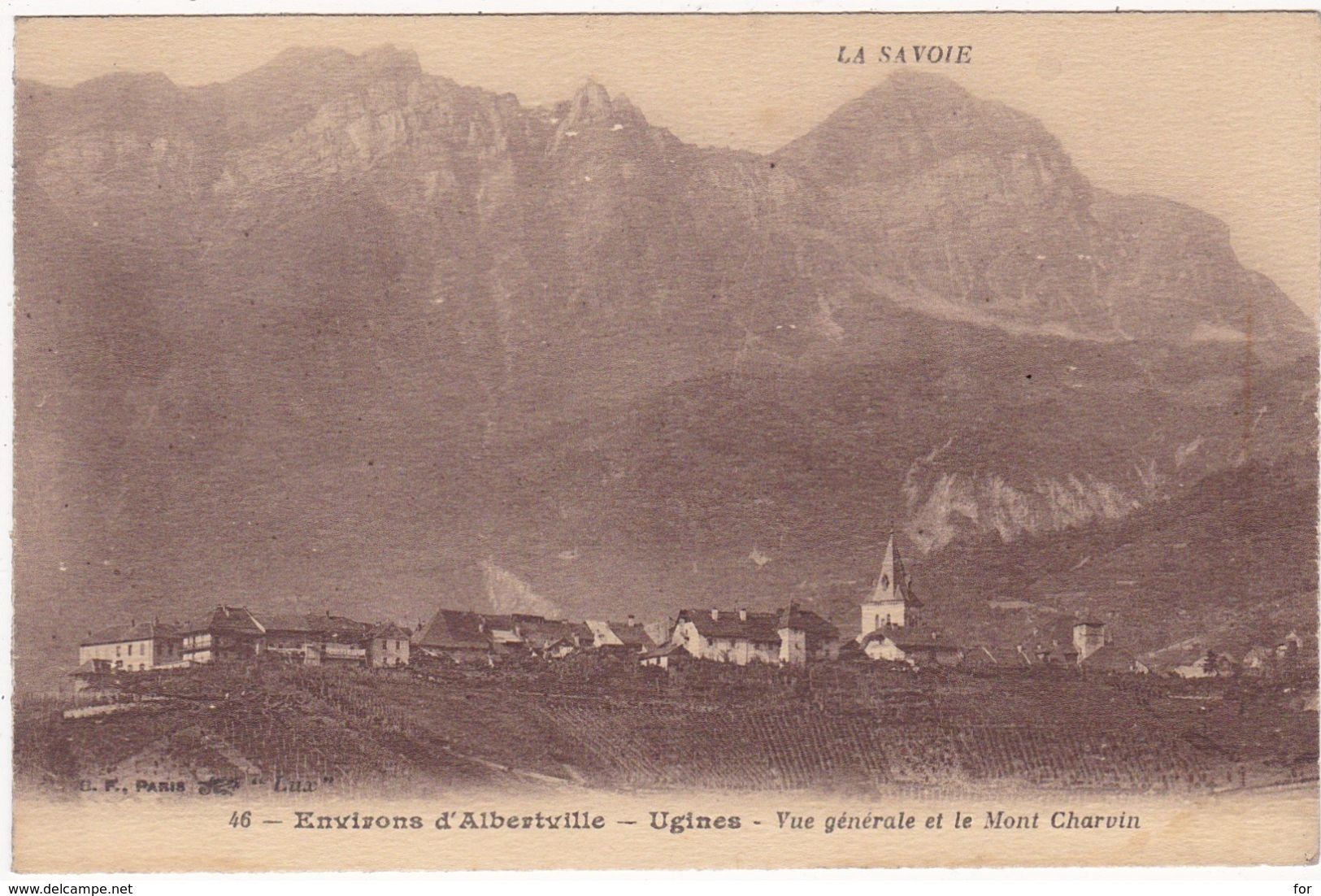 Savoie : UGINE : Vue Générale Et Le Mont Charvin : - Ugine