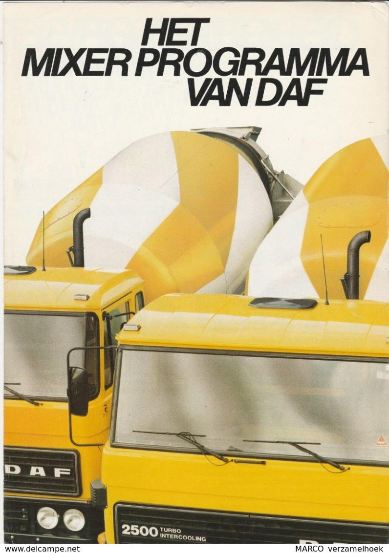 Brochure-leaflet DAF Trucks Eindhoven Mixer Programma Van DAF FMT & FMD 2525 DHS - FMT 2535 DHT - Camions