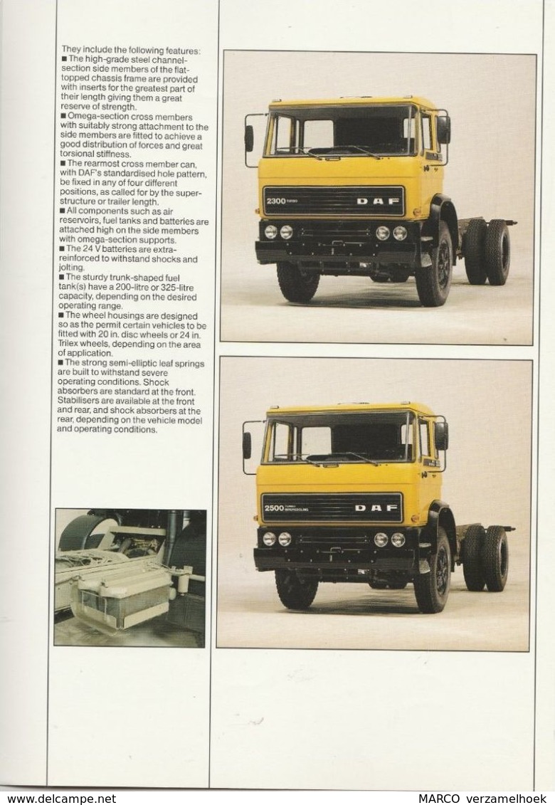 Brochure-leaflet DAF Trucks Eindhoven DAF 2100/2300/2500 - Camions
