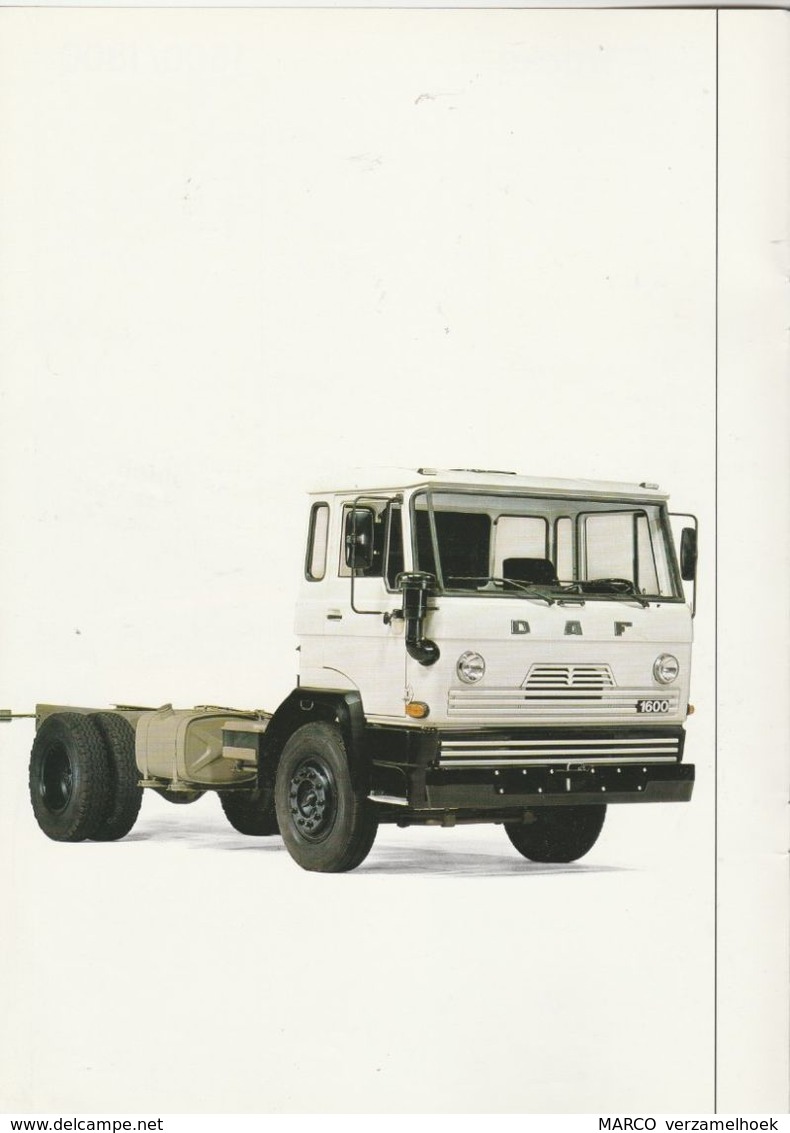 Brochure-leaflet DAF Trucks Eindhoven DAF 1600/1800 - Camions
