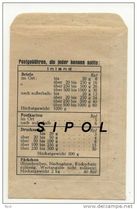 Enveloppe Papier De Propagande Allemande " Deutsche Reichspost " Voir Recto & Verso  Militaria - Banca & Assicurazione