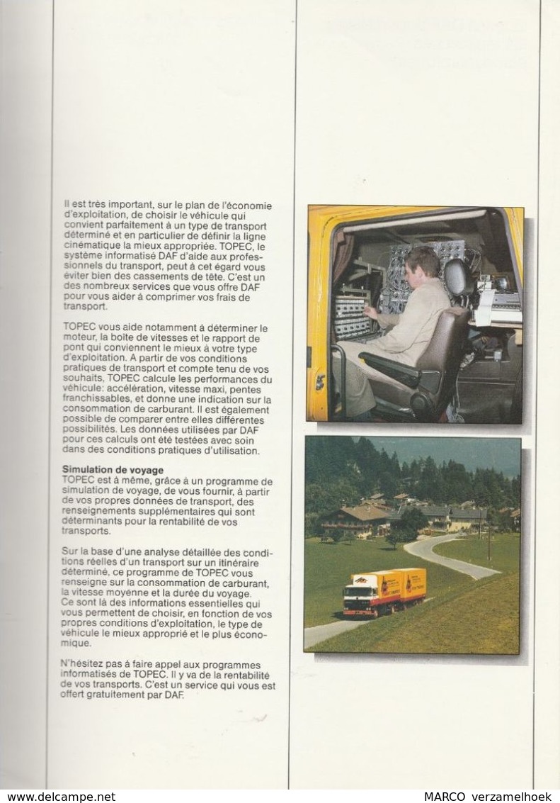 Brochure-leaflet DAF Trucks Eindhoven DAF Visar La Technique Avancée Au Service De L'économie - Camions