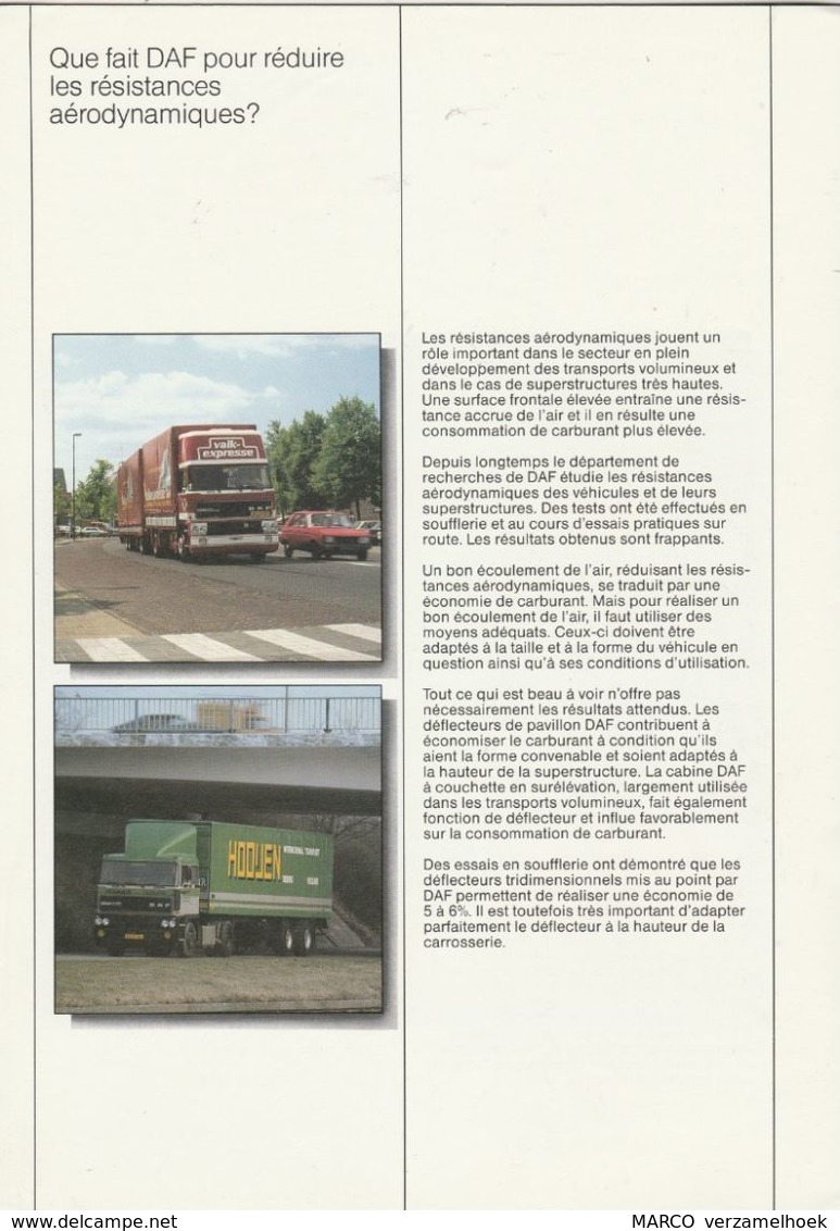 Brochure-leaflet DAF Trucks Eindhoven DAF Visar La Technique Avancée Au Service De L'économie - Camions
